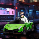 Green Licensed Electric Ride-On Car with Remote Control and Music