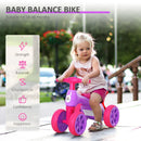 Violet Fuchsia Baby Balance Bike with Storage Bin