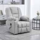 Light Grey Elderly Recliner Chair with Lift Function and Remote Control