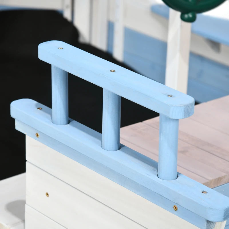 Blue Kids Sandpit with UV Canopy - Ages 3-8