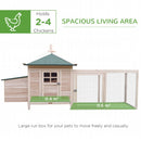 Wooden Chicken Coop with Nesting Box and Run - Outdoor Pet Cage