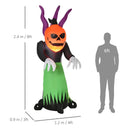 Orange Inflatable Halloween Ghost with LED Lights - Scary Outdoor Party Decor