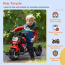 Red 3-in-1 Toddler Trike with Motorcycle Design