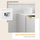 Modern White Storage Cabinet with 3 Drawers