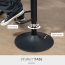 Dark Grey Adjustable Swivel Bar Stool Set of 2 for Kitchen and Home