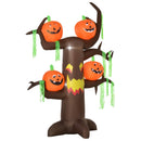 Spooky 2.4m Halloween Inflatable Ghost Tree with Pumpkins & LEDs