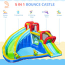 Kids 5-in-1 Inflatable Water Slide Bounce House - Blue