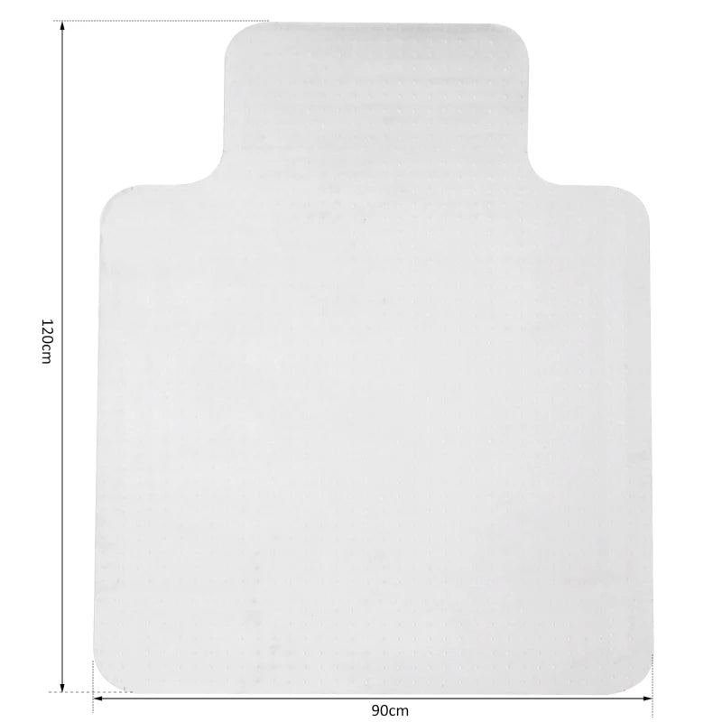 Clear Office Chair Mat with Non-Slip Studs - Frosted Lip