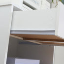 White Printer Stand with Storage Drawer for Home Office