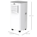 Portable 5000 BTU Air Conditioner, 4-in-1 Unit, Dehumidifier, Cooling Fan - White, Remote Control, 2 Speeds, 24H Timer