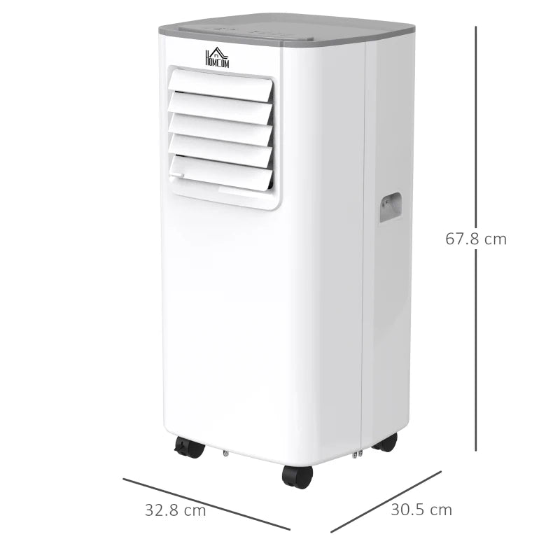 Portable 5000 BTU Air Conditioner, 4-in-1 Unit, Dehumidifier, Cooling Fan - White, Remote Control, 2 Speeds, 24H Timer