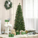 6ft Green Artificial Christmas Tree with Realistic Branches and Red Berries