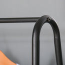 Black 2-Tier A-Shaped Steel Clothes Rack - 77L x 45W x 153H cm