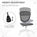 Grey Mesh Office Chair with Swivel Wheels