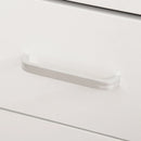 White Computer Desk with Lockable Drawer and Storage Shelf, 110 x 50 x 76 cm