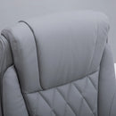 Grey High Back Swivel Office Chair with Flip-up Armrests