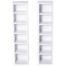 White Adjustable CD Media Display Shelf Set of 2