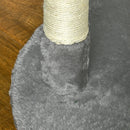 Grey Cat Tree Tower with Scratching Posts and Bed