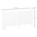 White Wooden Radiator Cover - Modern Home Furniture (Large)