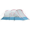 Blue 6-8 Person Tunnel Camping Tent with Bedroom, Living Room, 3 Doors