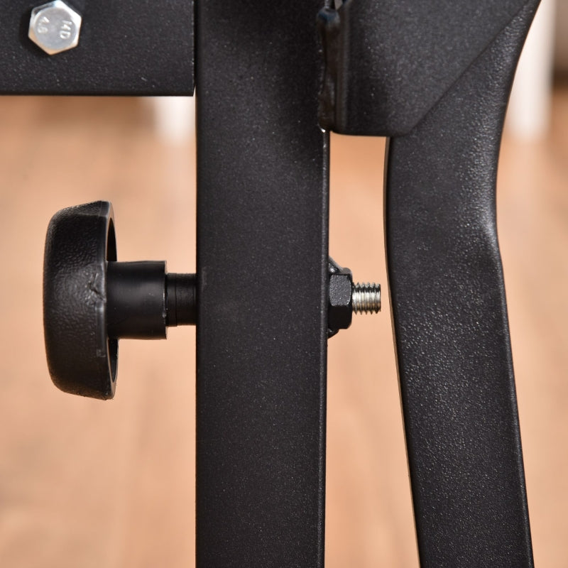 Adjustable Weight Bench with Leg Developer and Barbell Rack, Black