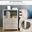 Light Grey 3-Drawer Storage Cabinet with Shelves