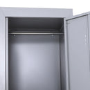 Grey Vertical Locker Cabinet Storage with Shelves - 38 x 46 x 180 cm