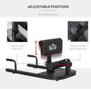 Black Sissy Squat Machine with Hip Thrust Bench & Push Up Stand