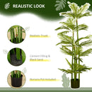 Green Tropical Palm Fake Plant in Pot for Indoor Outdoor Decor, 15x15x140cm