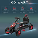 Red Kids Pedal Go Kart with Adjustable Seat and Inflatable Tyres