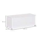 White Wooden Storage Bench with Lid