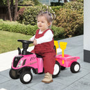 Pink Toddler Ride-On Tractor & Walker for Ages 1-3