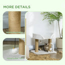 White 42cm Cat Tree with Toy Balls and Jute Scratching Post