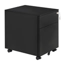 Black 2-Drawer Lockable Steel File Cabinet for A4/Letter/Legal Files