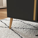 Grey Modern Coffee Table with Storage Compartments, 115 x 58 x 45cm