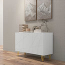 White High Gloss Sideboard with Hairpin Legs