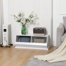 White 2-Cube Storage Cabinet with Compartments