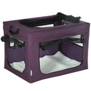 Purple Pet Carrier with Cushion for Miniature Dogs - 60cm