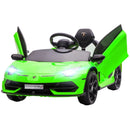 Green Lamborghini Style 12V Kids Electric Car with Butterfly Doors and Remote Control