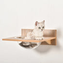 Brown Wall-Mounted Cat Climbing Shelf Set