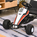 Kids Adjustable Pedal Go-Kart - White/Red