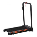 Black Steel Folding Motorized Treadmill with LCD Monitor