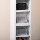 White Adjustable CD Media Display Shelf Set of 2