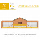 Wooden Two-Storey Rabbit Hutch with Run, Guinea Pig House, Pet Cage - Brown