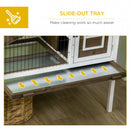 Wooden Small Pet Hutch with Removable Tray and Openable Roof - Natural