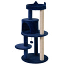 Blue Cat Tree Tower with Scratching Posts and Perches