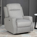 Grey Electric Reclining Chair with USB Port and Footrest