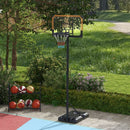 Adjustable Black Freestanding Basketball Hoop Set - 182-213cm