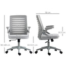 Grey Adjustable Height Mesh Back Work Chair - 44-53.5cm