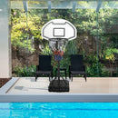 Adjustable Basketball Hoop for Pool Side - Blue